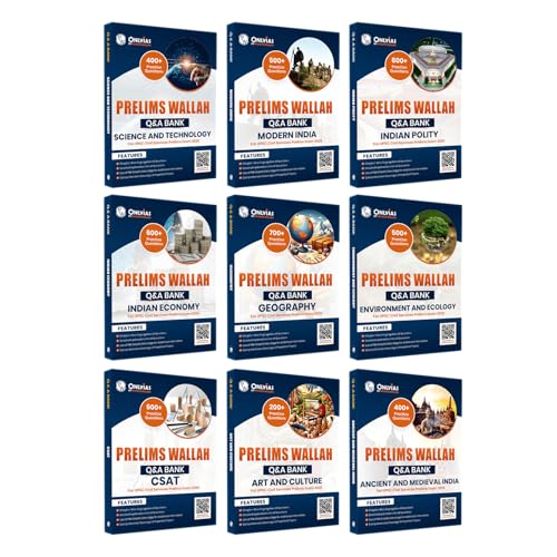 PW UPSC Prelims Wallah Q & A Bank Combo Set of 9 Books For Civil Services Prelims Exam 2025 [Paperback] PW (PW)