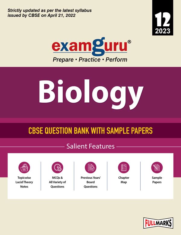 Examguru Cbse Class 12 Biology Chapterwise & Topicwise Question Bank Book For 202223 Exam (Includes Mcqs, Previous Year Board Q