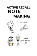 ACTIVE RECALL NOTE MAKING : Active Recall, Notetaking Notebook, Study Planner, Mind Mapping, Toppers notebook, stationary, Re
