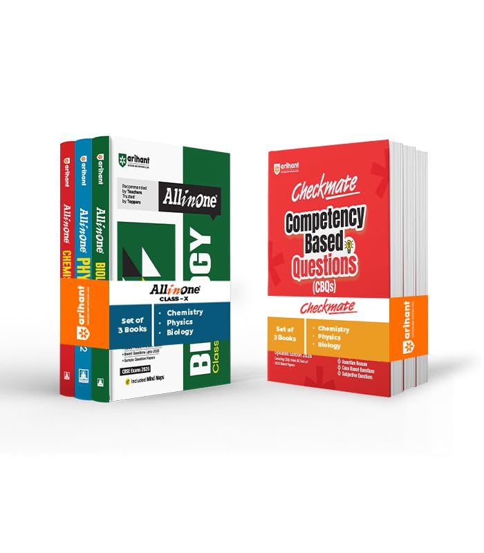 Arihant All in One and Checkmate Class 12 CBSE Guide & Question Bank for Physics,Chemistry,Biology | Competency Based Questions 