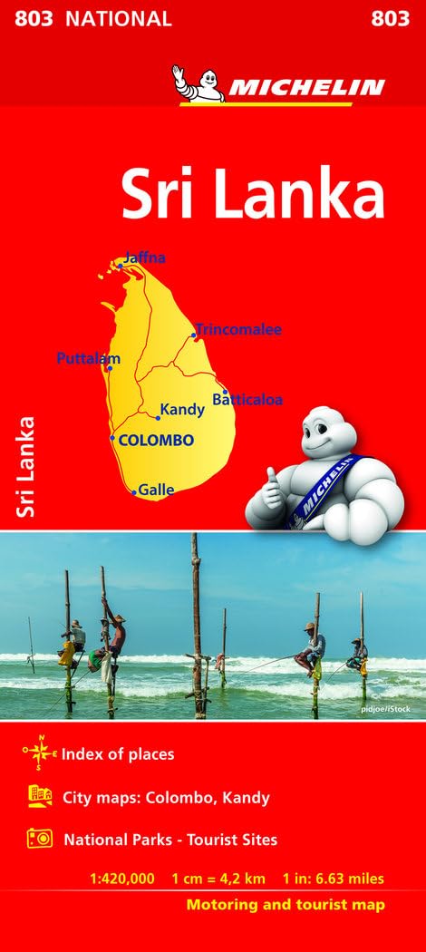 Sri Lanka National Map 803 (Michelin National Maps)