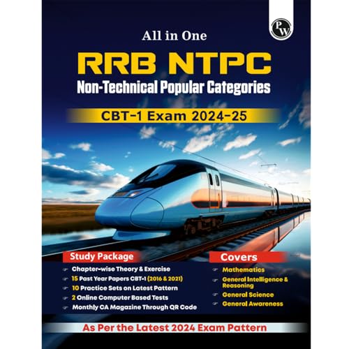 PW All in one RRB NTPC 20242025 CBT  1 Exam l Chapterwise Theory, Short Tricks and Exercises l 15 Previous Year Solved Papers 