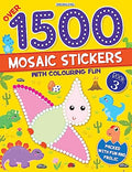 1500 Mosaic Stickers Book 3 with Colouring Fun | Creative Sticker Activity Book for Kids Age 48 Years with 16 Mosaic Patterns, 4