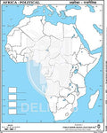 Small Size Outline Practice Map Of Africa Political (100 Maps) Indian Book Depot