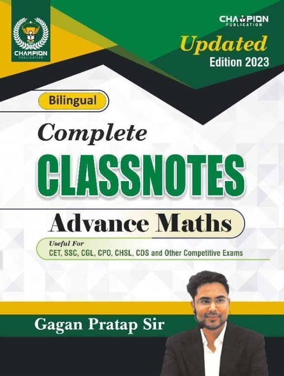 Complete Class Note Advance Maths Bilingual Updated Edition 2023 Gagan Pratap Sir Champion Publication