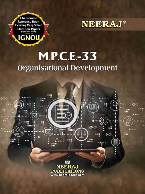 NEERAJ MPCE33 Organisational Development  Chapter Wise Help Book including Many Solved Sample Papers & Important Exam Notes Pu
