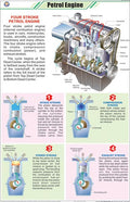 Stp46 | Teachingnest Petrol Engine Chart (58X90Cm) | English | Physics Charts [Wall Chart] Charts On Physics And Teachingnest