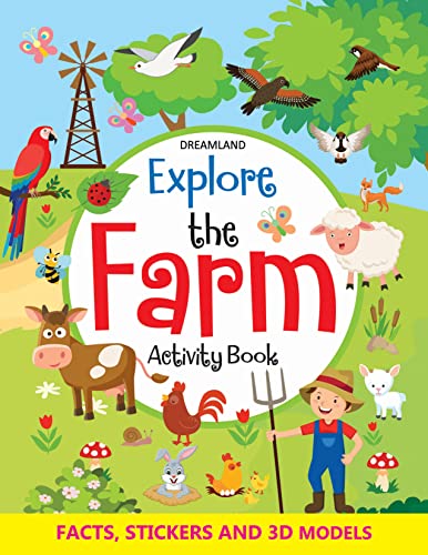 Explore the Farm Activity Book with Stickers and 3D Models | Interactive Kids Activity Book with Fun Facts, Puzzles & HandsOn L
