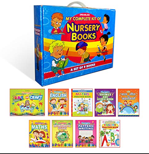 My Complete Kit Of Nursery Books Pack  A Set Of 9 Books| Preschool Books For Children Age 2 5 Years | Art & Craft, English, Ma