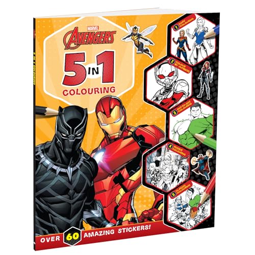Marvel Avengers: 5In1 Colouring | Stickers, Coloring and Activities Books for Kids