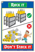 Smh02E | Teachingnest | Rack It DonT Stack It | English | 33X48 Cm | Material Handling Safety Poster | Industrial Safety Poste