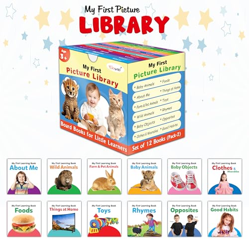 Lkg Class Picture Book Box Set (Blue Edition) : Board Books For Children, All In One essential Board Book, Gift Set For Kids Pic
