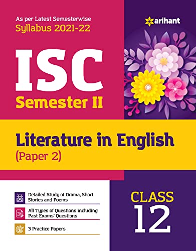 Arihant ISC Literature in English (Paper 2) Semester 2 Class 12 for 2022 Exam (Old Edition)