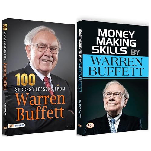 Warren Buffets Stock Market Books | 100 Success Lessons + Money Making Skills (Set of 2 Books)  English