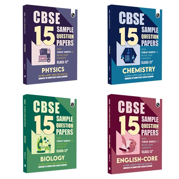 PW CBSE 15 Sample Question Papers Class 12 Physics, Chemistry, Biology, English for 2024 Exam (Mo [Paperback] PW