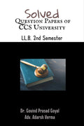Solved Question Papers of CCS University : LLB II Semester covering subjects Jurisprudence II, Constitutional Law of India  