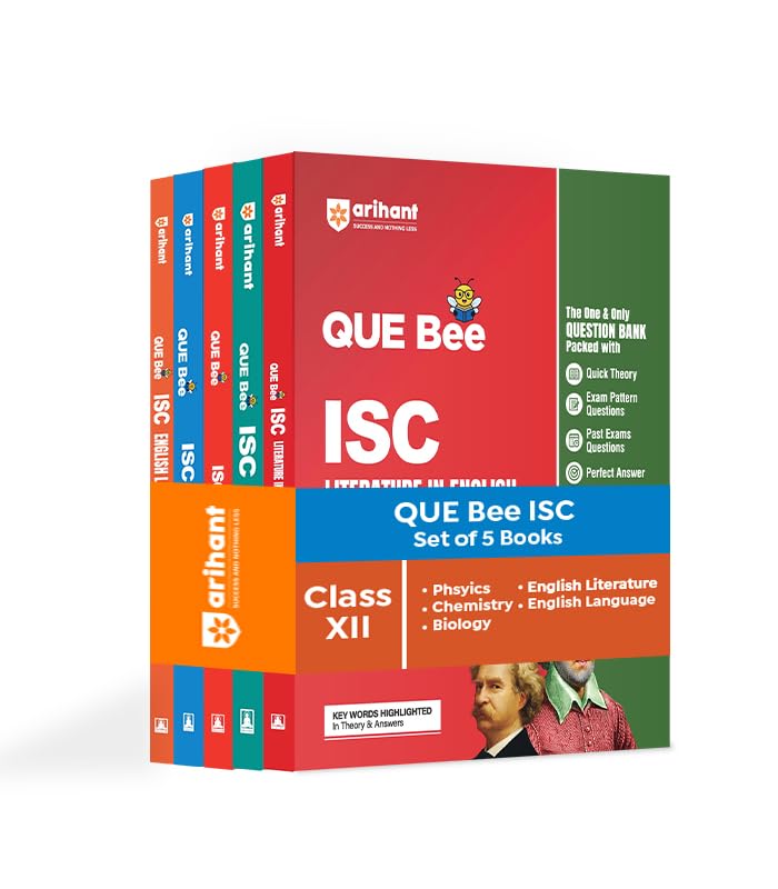 Arihant QUE Bee ISC Physics, Chemistry and Biology, English Literature and English Language Class 12 | Question Bank with Quick 