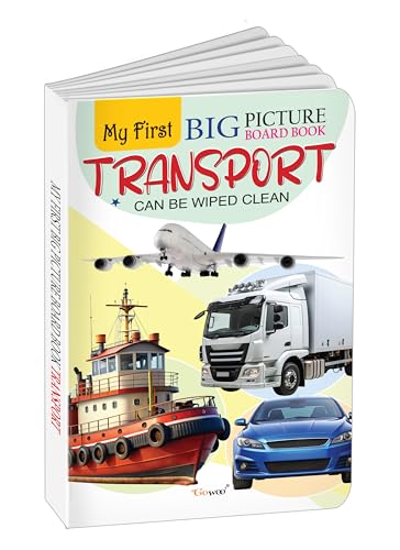 My First Big Picture Board Book Transport : Attractive board books for toddlers, Toddler developmental board book, Educational b