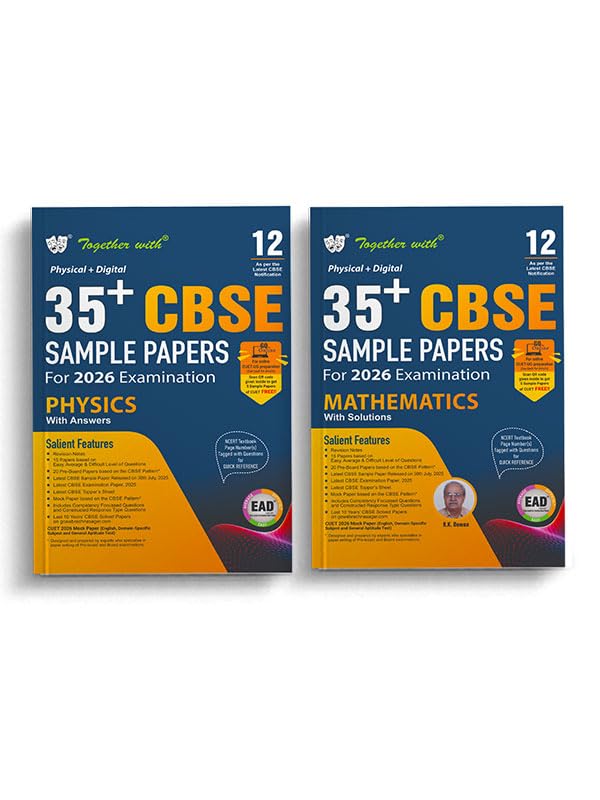 Together with CBSE Sample Paper Class 12 Physics and Mathematics for 2026 Board Exam | 35+ Physical with Digital Sample Question