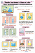 Stc03 | Teachingnest | Chemical Reaction And Its Characteristics Chart (58X90 Cm) | English | Chemistry Charts | With Rollers [W