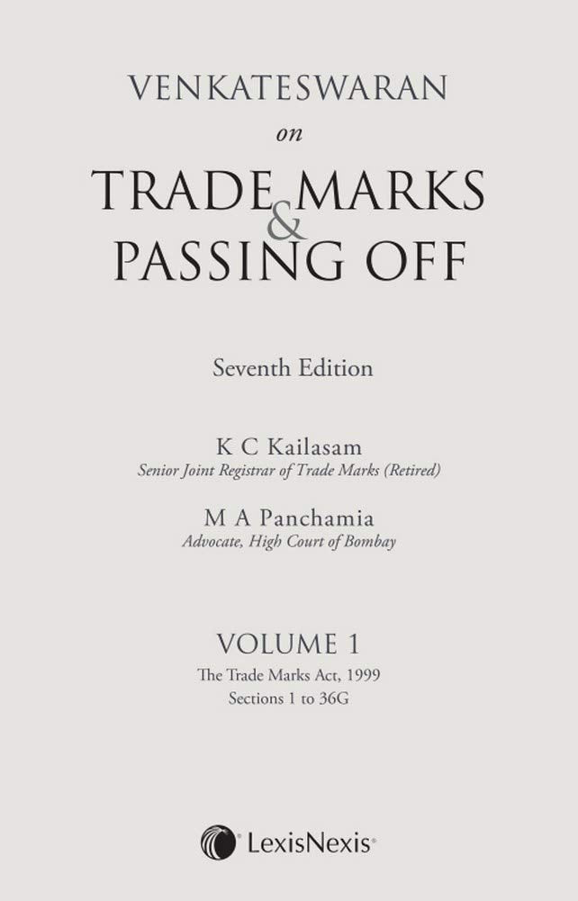Venkateswaran On Trade Marks & Passing Off (Set Of 2 Volumes)