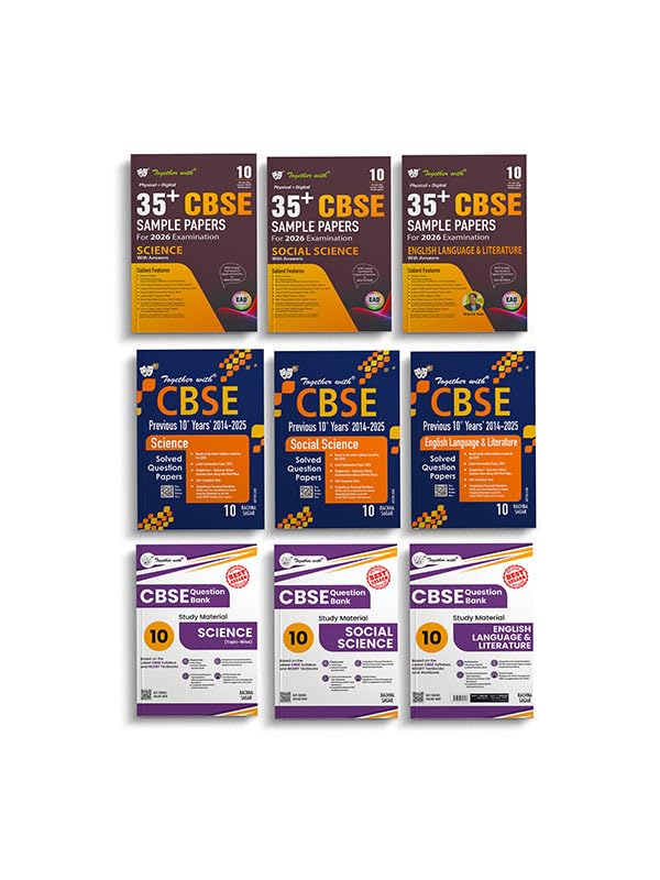 Together with CBSE Class 10 Question Banks, Previous 10 Years Question Papers (20142025) & EAD level based 35+ CBSE Sample Pape