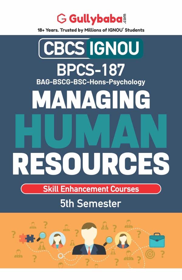 Gullybaba IGNOU BAHDH 5th Sem BPCS187 Managing Human Resources in English  Latest Edition IGNOU Help Book with Solved Previous