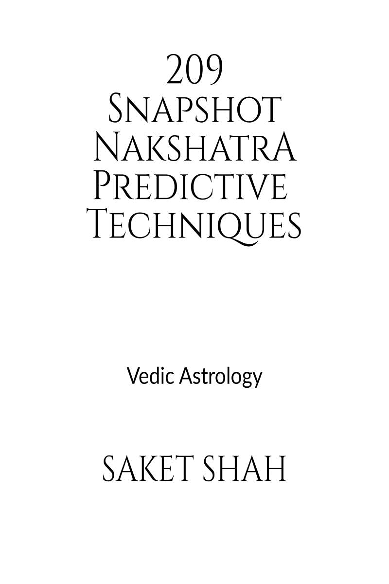 209 Snapshot Nakshatra Predictive Techniques : Vedic Astrology