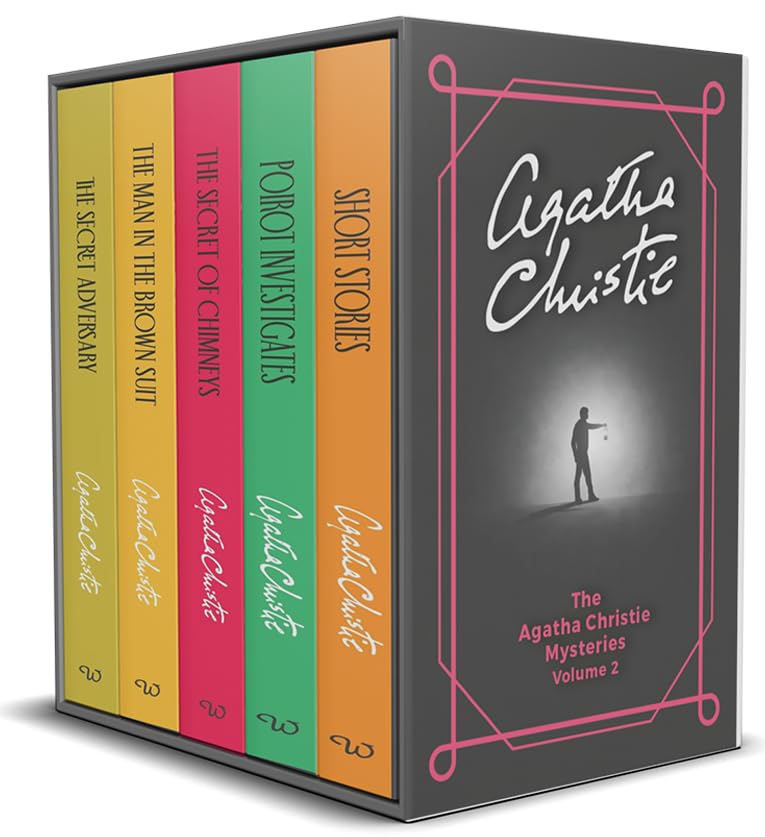 Agatha Christie Mysteries 5 Books Collection Set (Short Stories,Poirot Investigates,The Secret of Chimeys,The Man In the Brown S