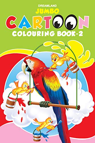 Jumbo Cartoon Colouring Book 2 For Kids Age 1 6 Years | A3 Big Size Copy Colour Book With 24 Pages |Drawing, Colouring For Pres