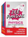Disha Combo (3 Books) JEE ke Fundae Physics, Chemistry & Mathematics with 4 color Flash Cards | Complete NCERT in One Liner Form