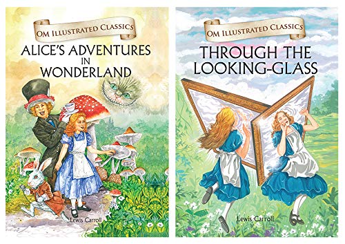 Om Illustrated Classics: Collection of Lewis Carroll (Set of 2) (Alice in Wonderland, Through the Looking Glass)