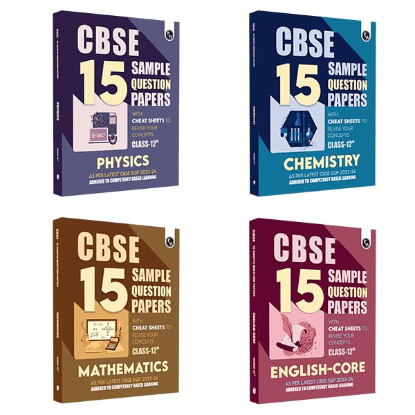 Cbse 15 Sample Question Papers Class 12 Physics, Chemistry, Mathematics, English For 2024 Exam (Mock Test Paper) Adhering To Com