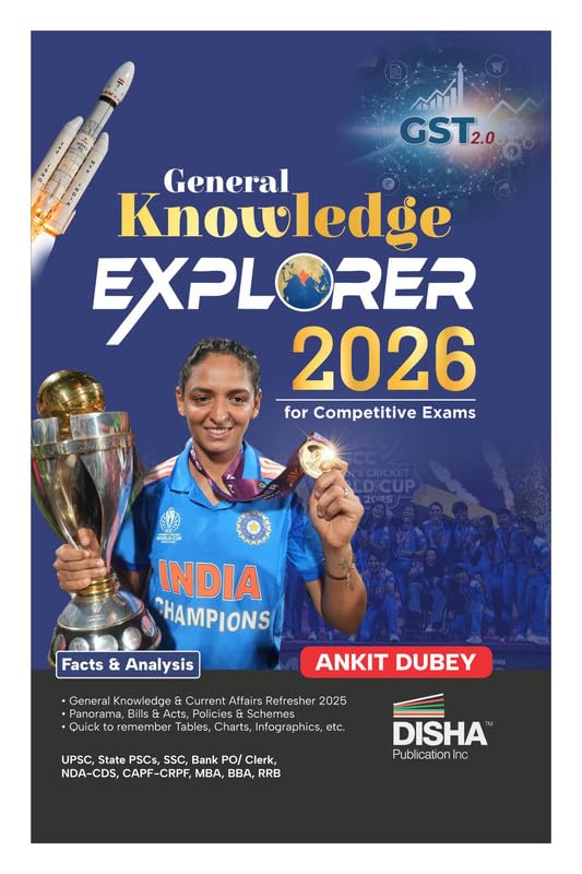 Disha General Knowledge Explorer 2026 For Competitive Exams | General Studies & Current Affairs | Upsc, State Psc, Ssc, Bank Po/