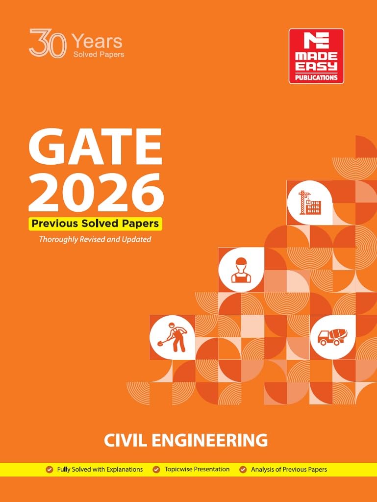GATE 2026 Civil Engineering Book | 30 Years Previous Year Solved Papers (19962025) | Chapterwise & Topicwise PYQs with Detailed