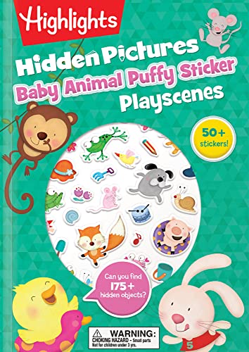 Baby Animal Hidden Pictures Puffy Sticker Playscenes: Baby Animal Hidden Pictures Puffy Sticker Playscenes (Highlights Puffy Sti