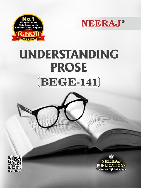 NEERAJ BEGE  141 Understanding Prose English Medium For BA IGNOU  Chapter Wise Help Book / Guide including Many Solved Sampl