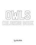 Owls with Scissor Skills Coloring Book for Children  Create Your Own Doodle Cover (8x10 Softcover Personalized Coloring Book / 