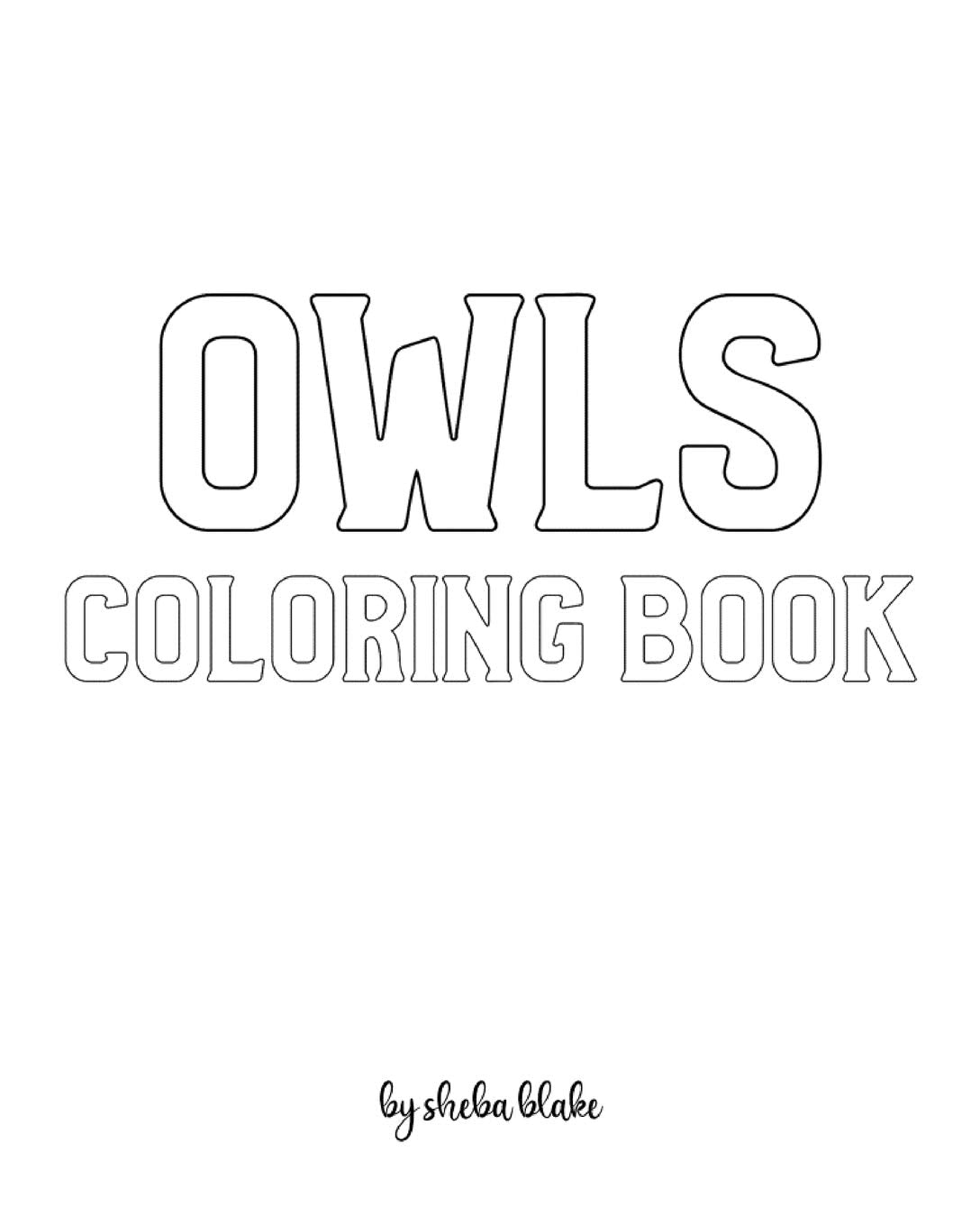 Owls with Scissor Skills Coloring Book for Children  Create Your Own Doodle Cover (8x10 Softcover Personalized Coloring Book / 