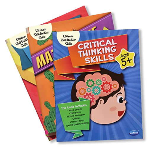 Navneet Pencil Control, Maze & Critical Thinking Activity Books for 5 Year & Above Kids 3 Books More than 90 activities Pract