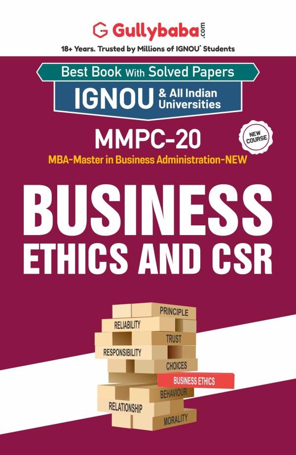 Gullybaba IGNOU MBF (New) 4th Sem MMPC20 Business Ethics and CSR in English