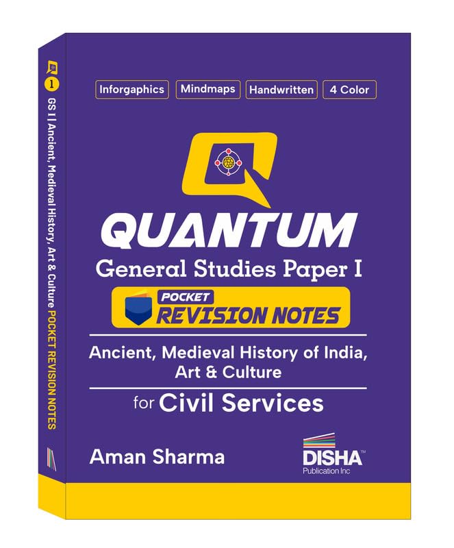 Disha Quantum General Studies Paper I Ancient, Medieval History Of India, Art & Culture Pocket Revision Notes For Civil Services