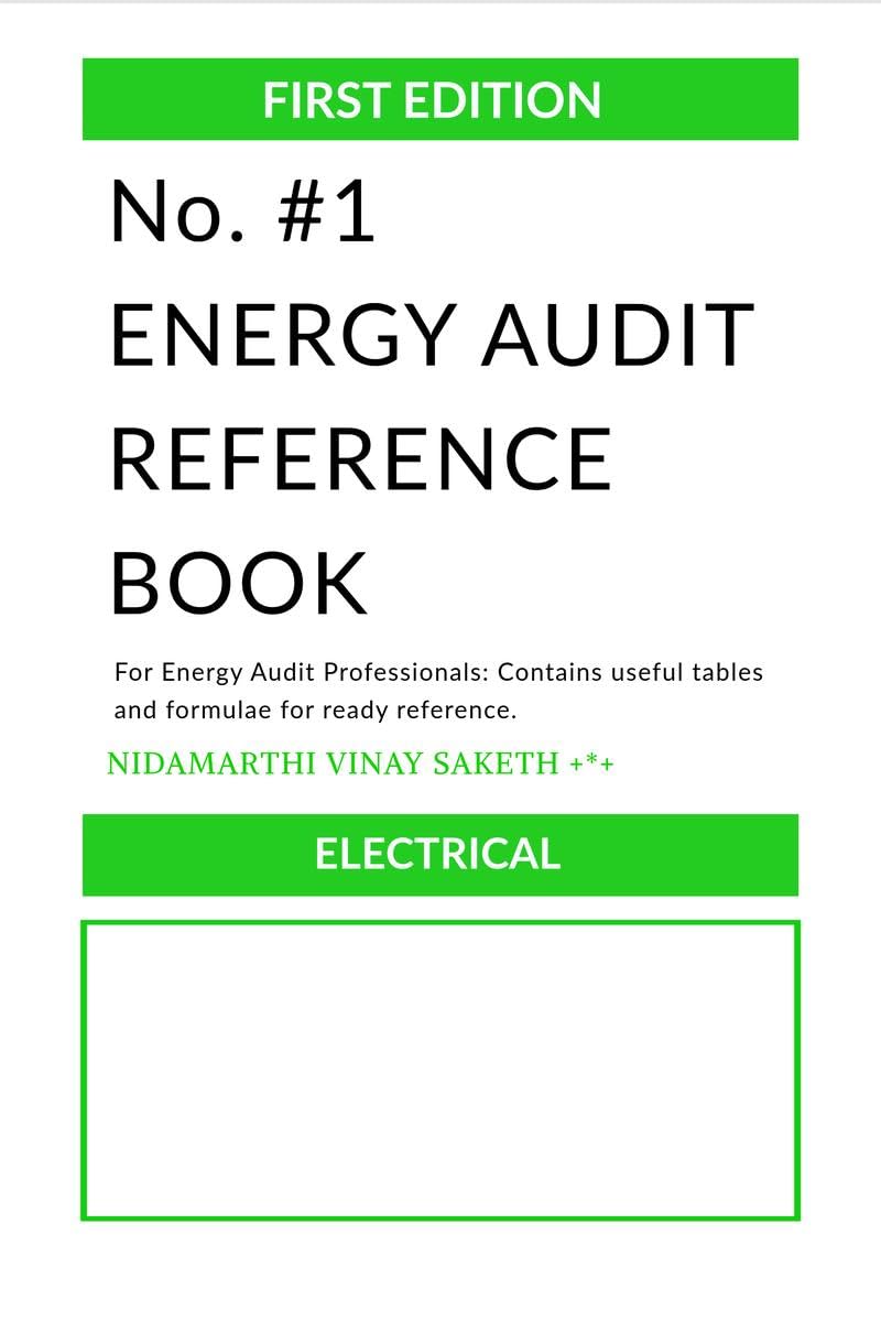 No. #1 Energy Audit Reference Book