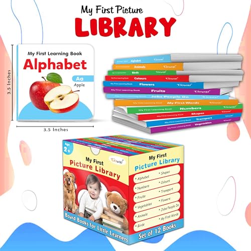 Picture Book Collections For Early Learning (Red Edition) : Kids learning board book, My First Library Early Learning Book for C
