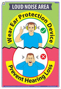 Sgs04E | Teachingnest | Wear Ear Proctection | English | 33X48 Cm | General Safety Poster | Industrial Safety Posters | Wall Sti