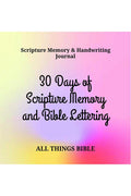 30 Days Of Scripture Memory And Bible Lettering : Scripture Memory & Handwriting Journal