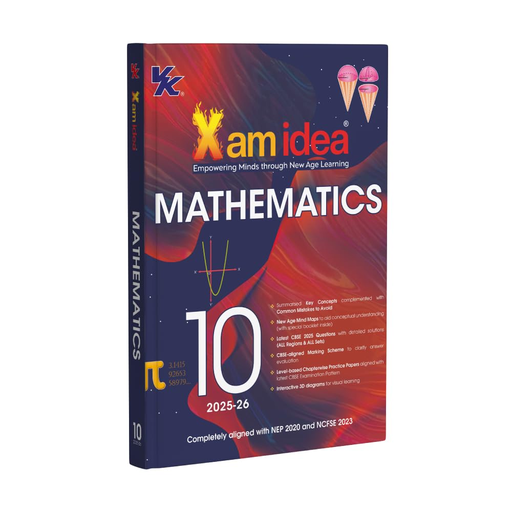 Xam Idea Class 10 Mathematics (202526)| Latest Cbse Syllabus | Nep 2020 & Ncfse 2023 Aligned | New Age Mind Maps & Practice Pap