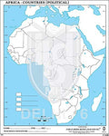 Big Outline Practice Map Of Africa Political (100 Maps) Indian Book Depot