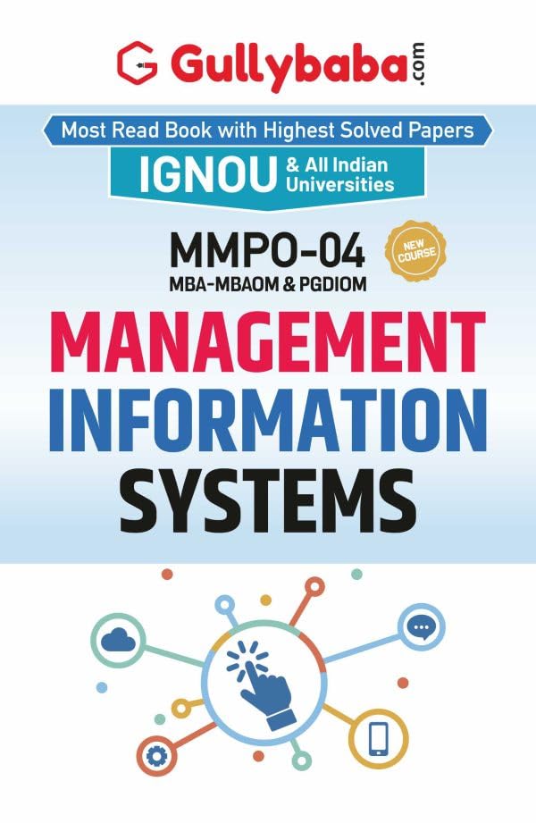 Gullybaba IGNOU MBAOM 4th Sem MMPO04 Management Information Systems in English  Latest Edition IGNOU Help Book with Solved Pre