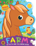 Farm Activity and Colouring Book for Kids Age 38 Years | DieCut Animal Shaped Workbook with Mazes, DottoDot, Word Search, Col